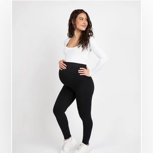NWT Lasora Black Maternity Leggings Small
